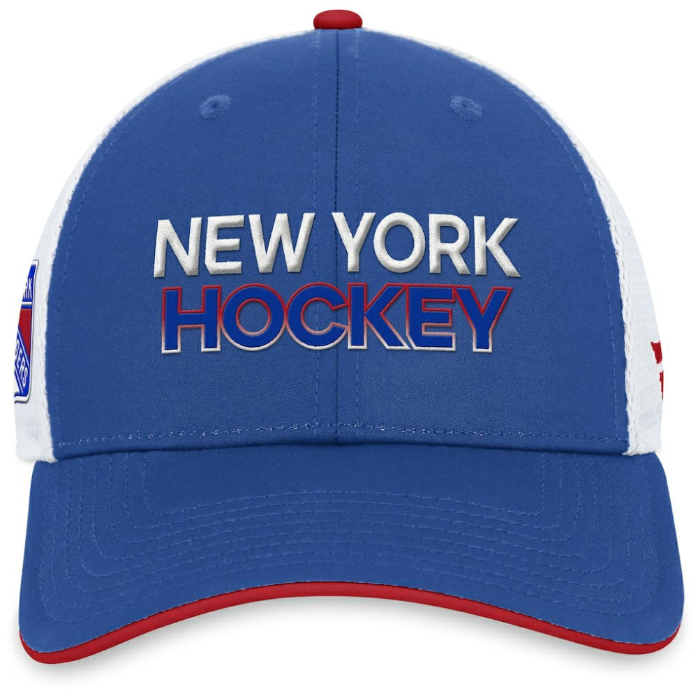 New York Rangers Fanatics Authentic Pro Rink Trucker Adjustable Hat - Blue | Fanatics on sale