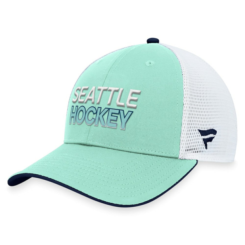 Seattle Kraken Fanatics Authentic Pro Rink Trucker Adjustable Hat - Light Blue | Fanatics on sale
