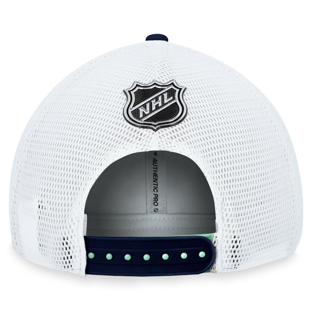 Seattle Kraken Fanatics Authentic Pro Rink Trucker Adjustable Hat - Light Blue | Fanatics on sale