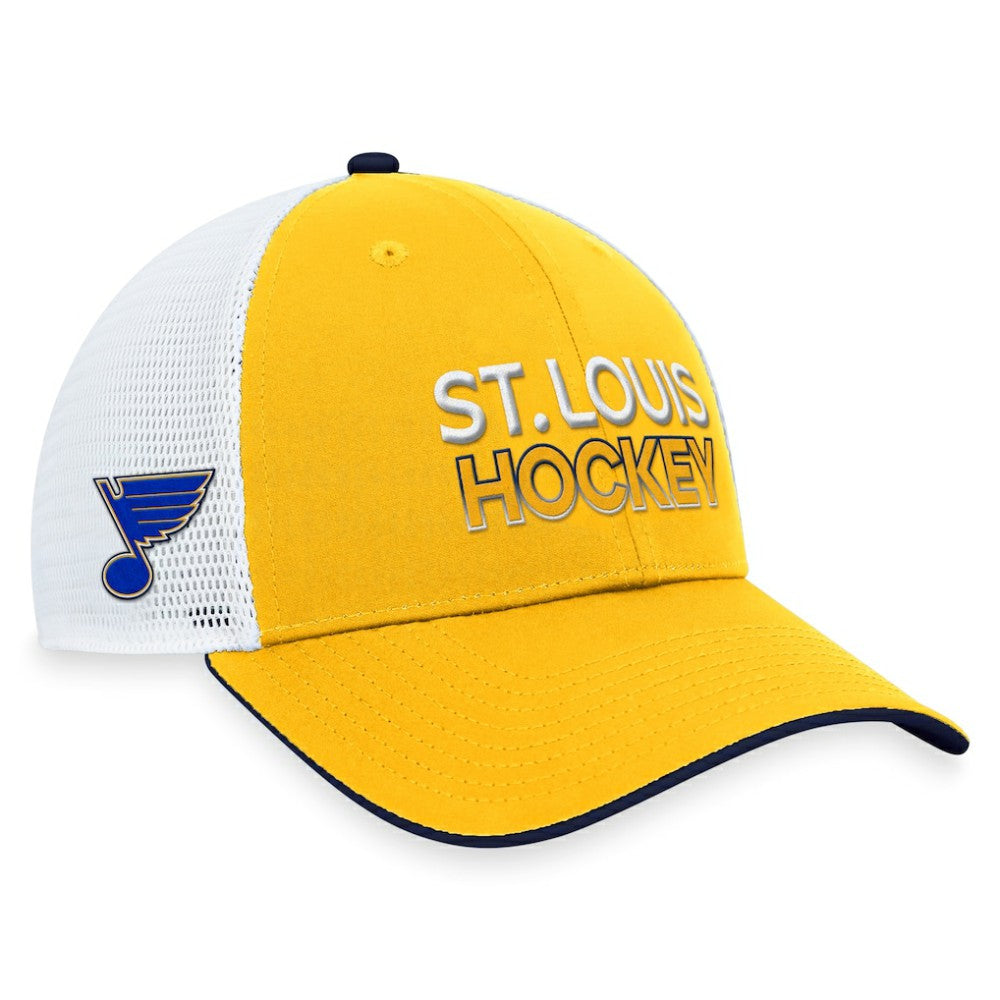 St. Louis Blues Fanatics Authentic Pro Rink Trucker Adjustable Hat - Gold | Fanatics discount