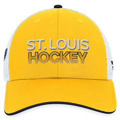 St. Louis Blues Fanatics Authentic Pro Rink Trucker Adjustable Hat - Gold | Fanatics discount