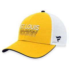 St. Louis Blues Fanatics Authentic Pro Rink Trucker Adjustable Hat - Gold | Fanatics discount