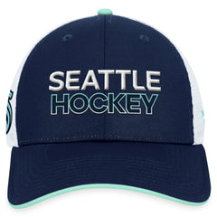 Seattle Kraken Fanatics Authentic Pro Rink Trucker Adjustable Hat - Deep Sea Blue | Fanatics Clearance