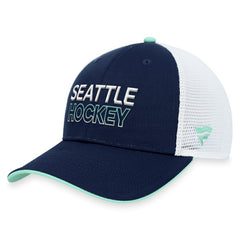 Seattle Kraken Fanatics Authentic Pro Rink Trucker Adjustable Hat - Deep Sea Blue | Fanatics Clearance