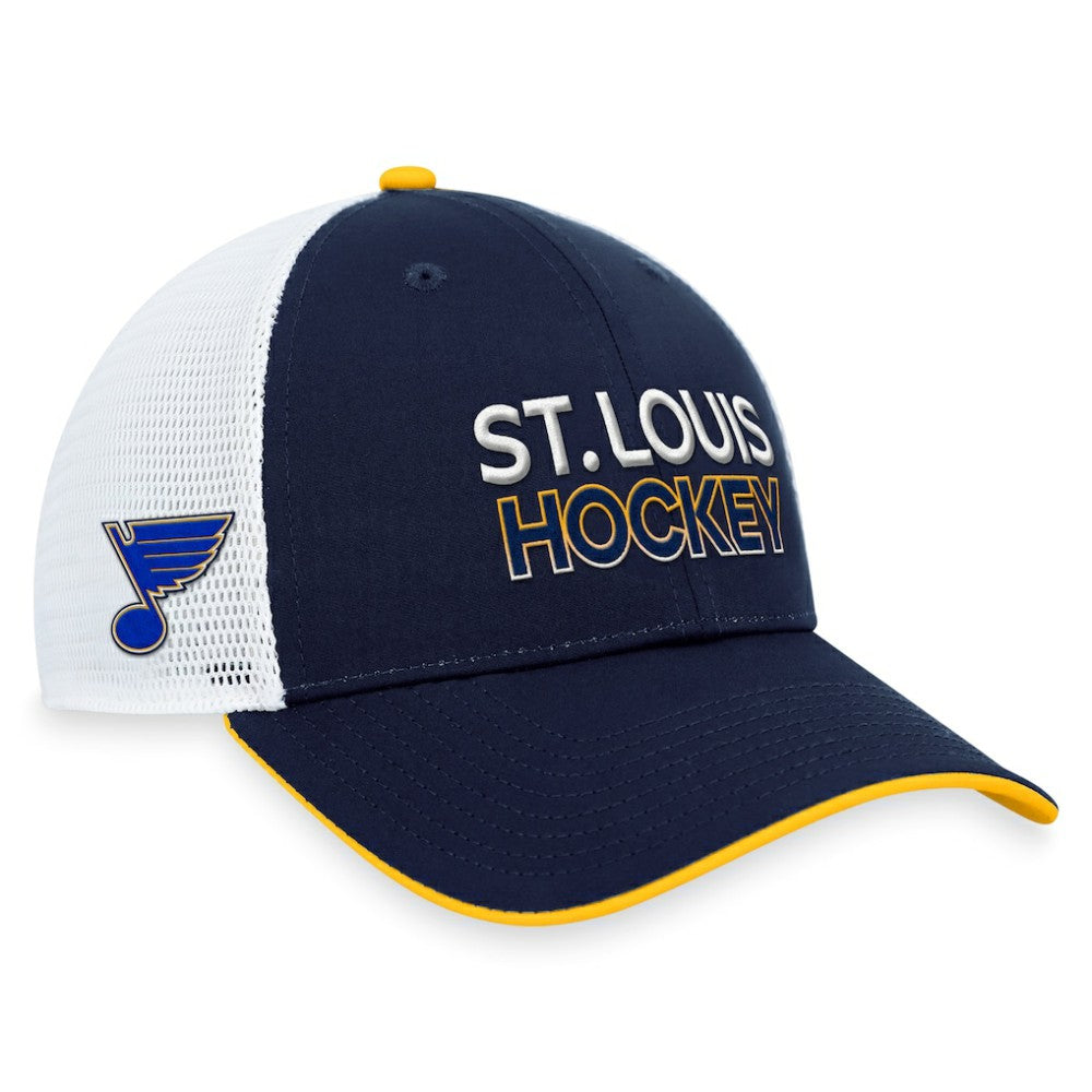 St. Louis Blues Fanatics Authentic Pro Rink Trucker Adjustable Hat - Navy | Fanatics near me