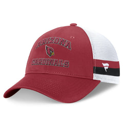 Arizona Cardinals Fundamentals Side Stripe Trucker Adjustable Hat - Cardinal/White - Fanatics