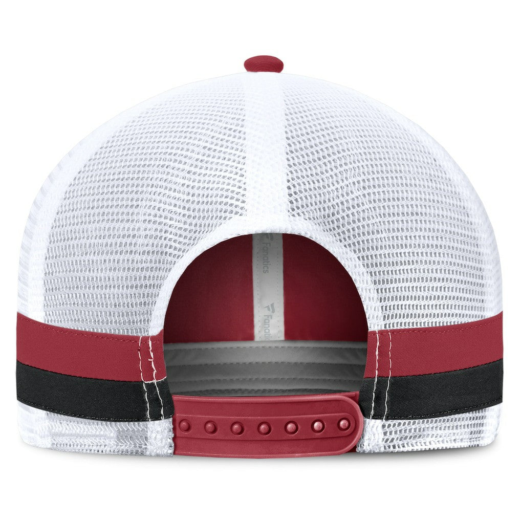 Arizona Cardinals Fundamentals Side Stripe Trucker Adjustable Hat - Cardinal/White - Fanatics