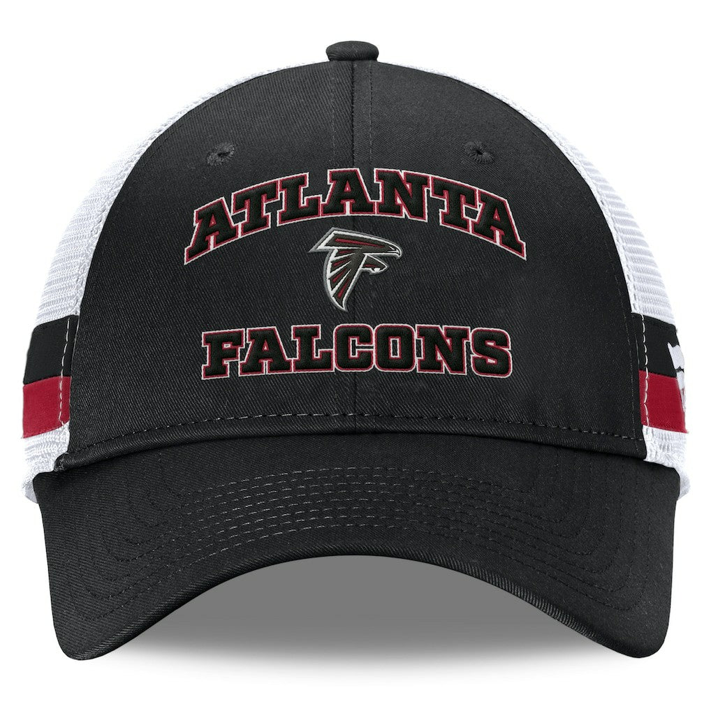 Atlanta Falcons Fundamentals Side Stripe Trucker Adjustable Hat - Black/White - Fanatics