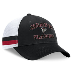 Atlanta Falcons Fundamentals Side Stripe Trucker Adjustable Hat - Black/White - Fanatics