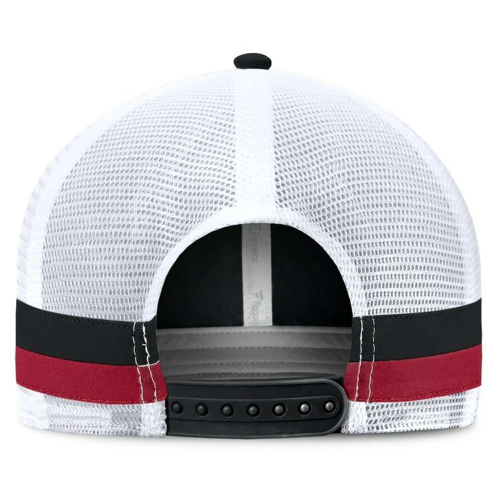 Atlanta Falcons Fundamentals Side Stripe Trucker Adjustable Hat - Black/White - Fanatics