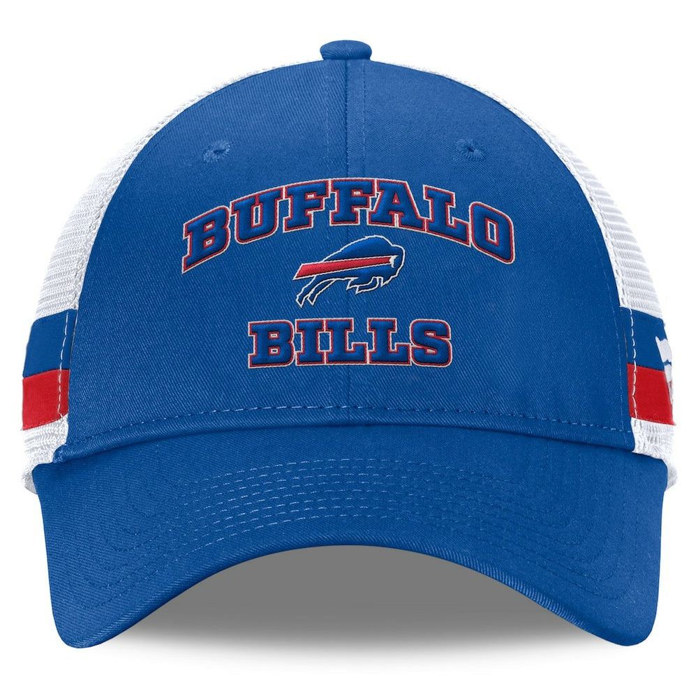 Buffalo Bills Fundamentals Side Stripe Trucker Adjustable Hat - Royal/White - Fanatics