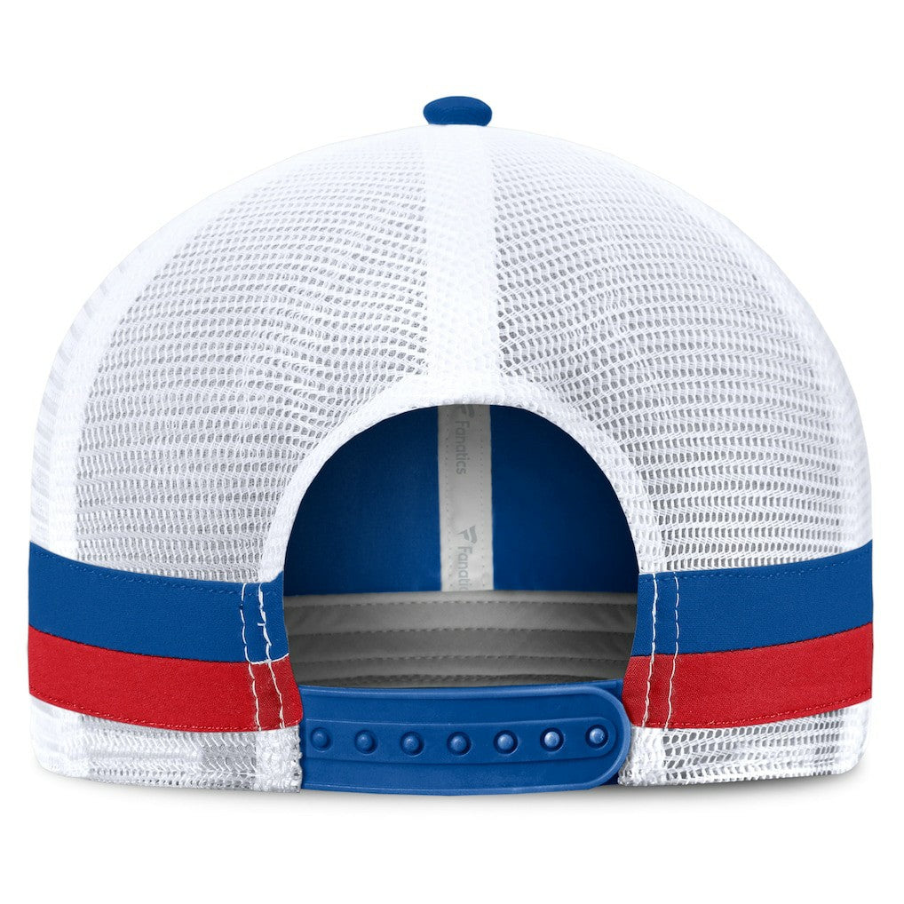 Buffalo Bills Fundamentals Side Stripe Trucker Adjustable Hat - Royal/White - Fanatics