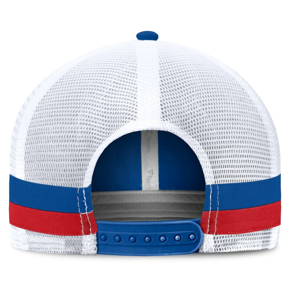 Buffalo Bills Fundamentals Side Stripe Trucker Adjustable Hat - Royal/White - Fanatics