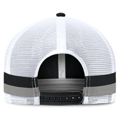 Las Vegas Raiders Fundamentals Side Stripe Trucker Adjustable Hat - Black/White - Fanatics