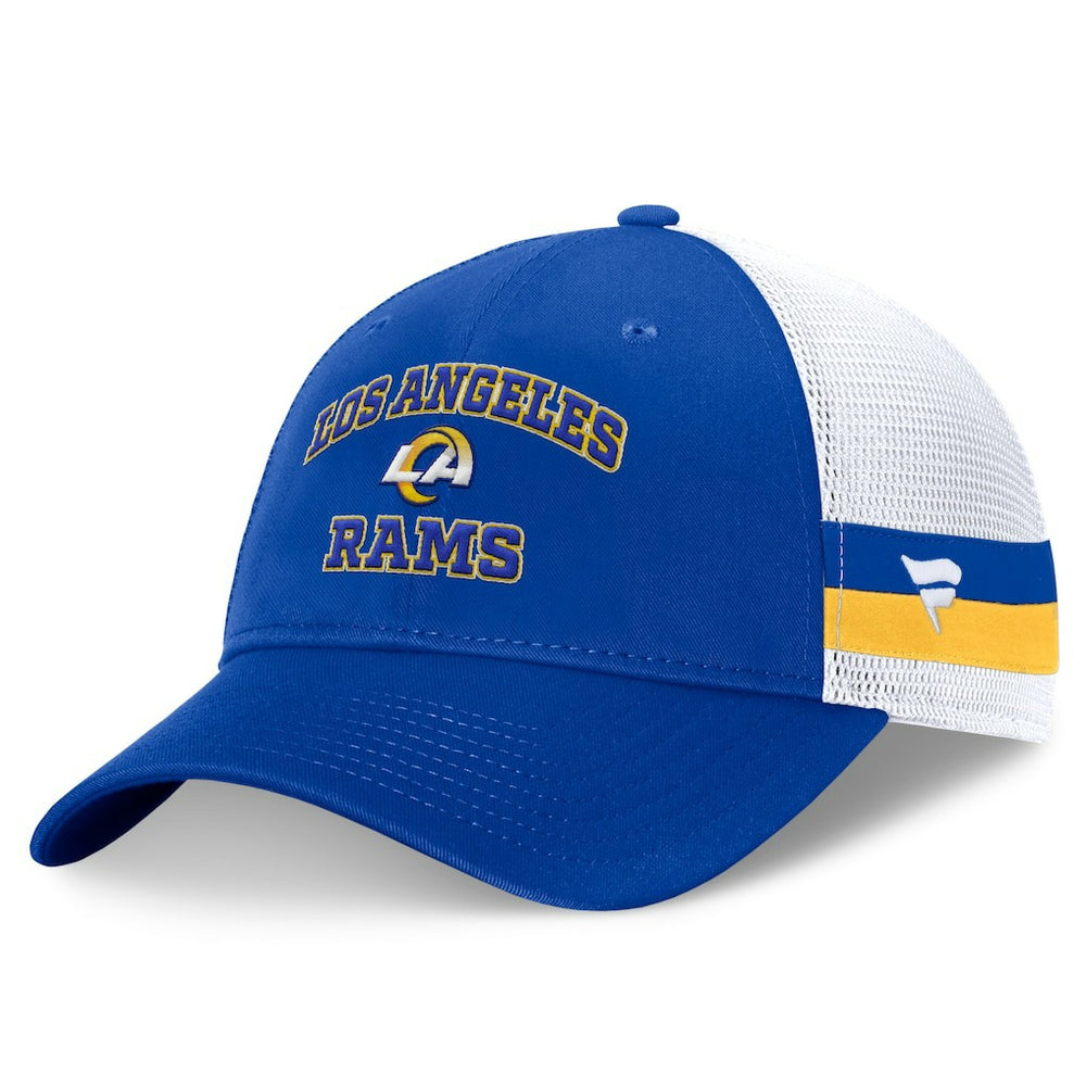 Los Angeles Rams Fundamentals Side Stripe Trucker Adjustable Hat - Royal/White - Fanatics