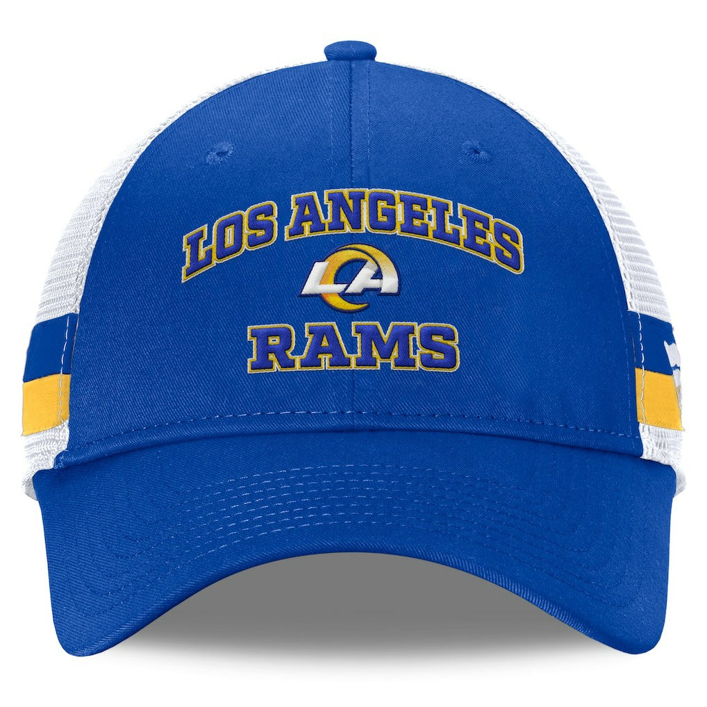 Los Angeles Rams Fundamentals Side Stripe Trucker Adjustable Hat - Royal/White - Fanatics