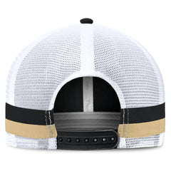 New Orleans Saints Fundamentals Side Stripe Trucker Adjustable Hat - Black/White - Fanatics