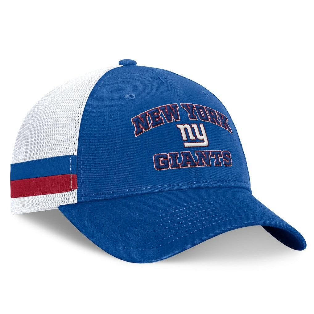 New York Giants Fundamentals Side Stripe Trucker Adjustable Hat - Royal/White - Fanatics