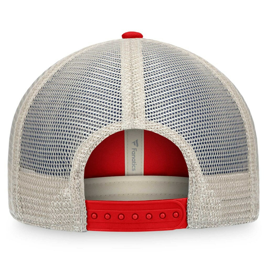 Tampa Bay Buccaneers Heritage Patch Trucker Adjustable Hat - Red/Natural - Fanatics