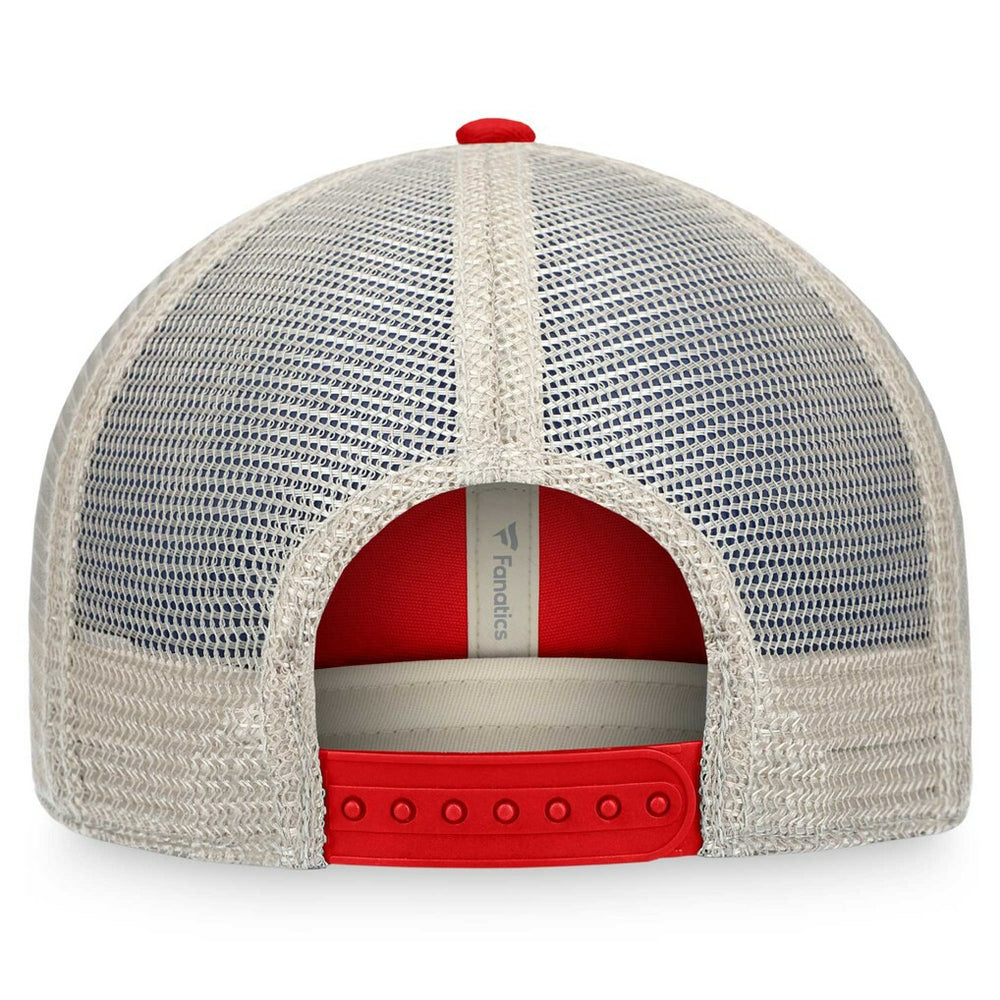 Tampa Bay Buccaneers Heritage Patch Trucker Adjustable Hat - Red/Natural - Fanatics