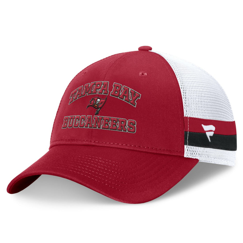 Tampa Bay Buccaneers Fundamentals Side Stripe Trucker Adjustable Hat - Red/White - Fanatics