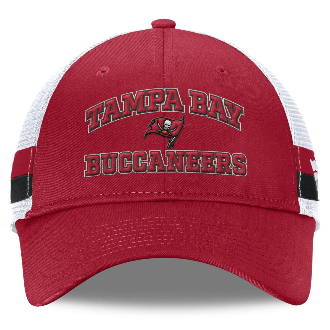Tampa Bay Buccaneers Fundamentals Side Stripe Trucker Adjustable Hat - Red/White - Fanatics