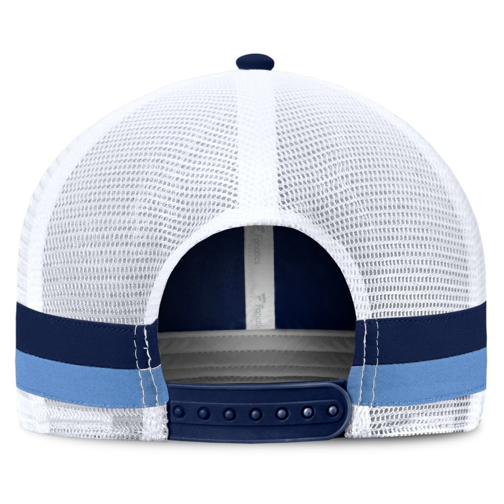 Tennessee Titans Fundamentals Side Stripe Trucker Adjustable Hat - Navy/White - Fanatics