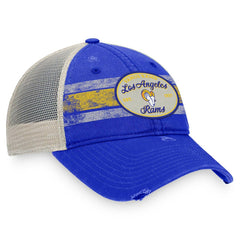 Los Angeles Rams Heritage Trucker Adjustable Hat - Royal/Natural - Fanatics