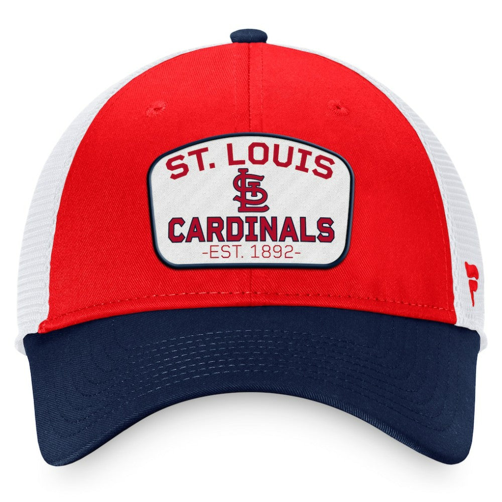 St. Louis Cardinals Fanatics Two-Tone Patch Trucker Adjustable Hat Near Me