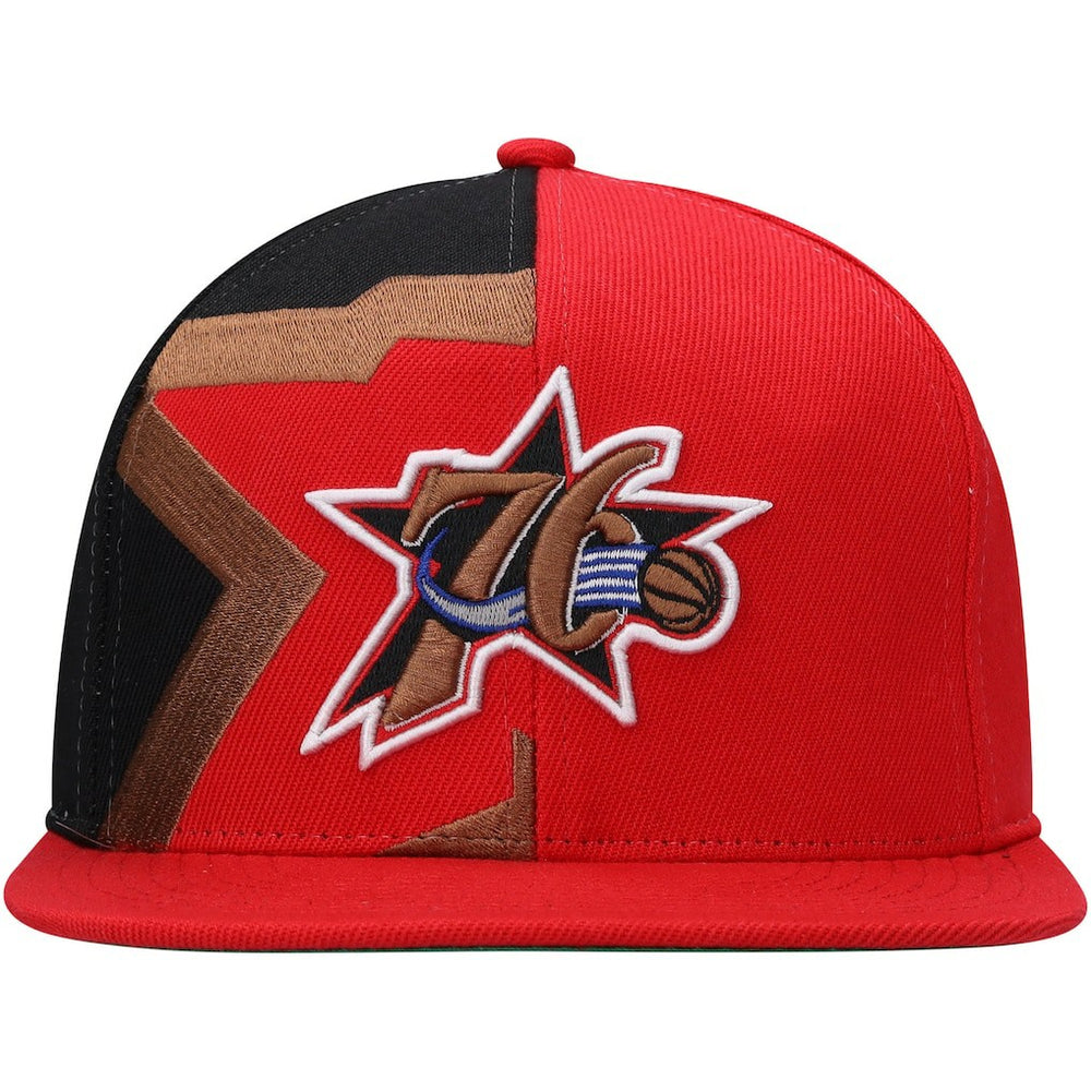 Mitchell & Ness Philadelphia 76ers Hardwood Classics Retroline Snapback Hat Red
