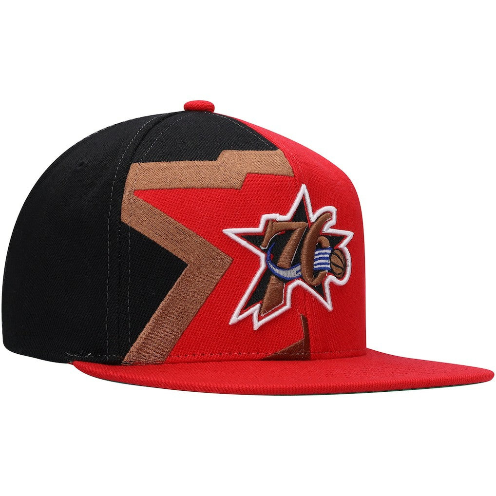 Mitchell & Ness Philadelphia 76ers Hardwood Classics Retroline Snapback Hat Red