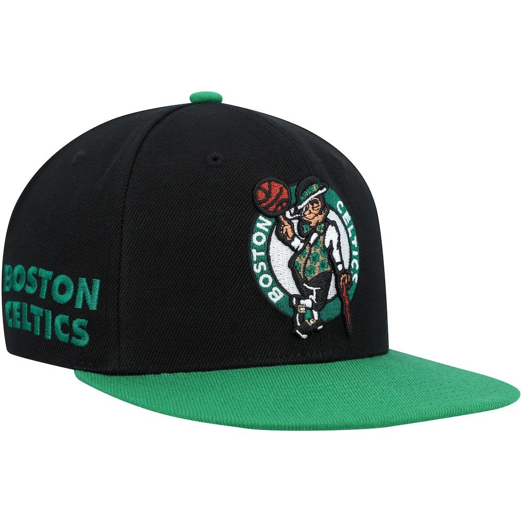 Mitchell & Ness Boston Celtics Side Core 2.0 Snapback Hat Black/Green