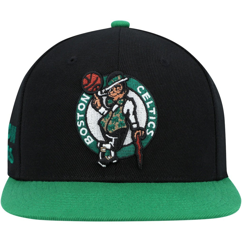 Mitchell & Ness Boston Celtics Side Core 2.0 Snapback Hat Black/Green