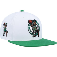 Mitchell & Ness Boston Celtics Side Core 2.0 Snapback Hat White/Green