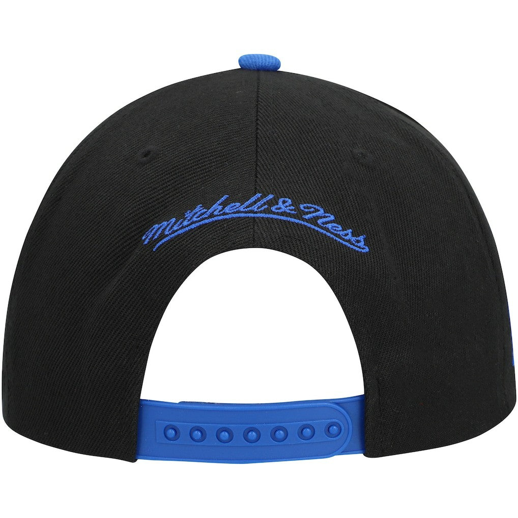 Mitchell & Ness Dallas Mavericks Side Core 2.0 Snapback Hat Black/Royal