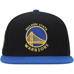 Mitchell & Ness Golden State Warriors Side Core 2.0 Snapback Hat Black/Royal