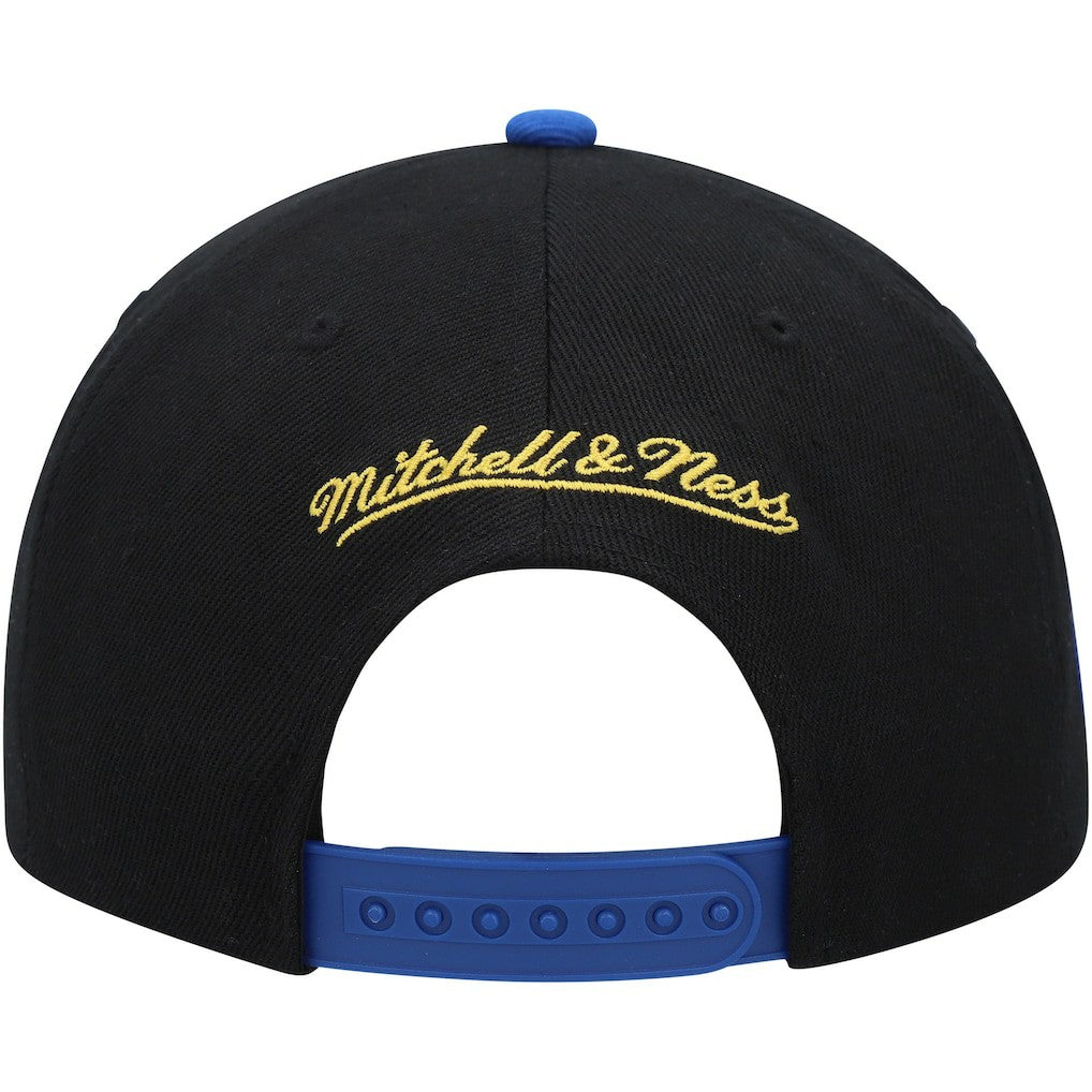 Mitchell & Ness Golden State Warriors Side Core 2.0 Snapback Hat Black/Royal