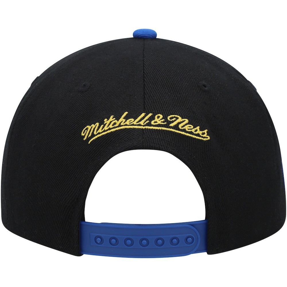 Mitchell & Ness Golden State Warriors Side Core 2.0 Snapback Hat Black/Royal