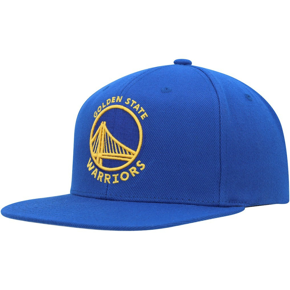 Mitchell & Ness Golden State Warriors Side Core 2.0 Snapback Hat Royal