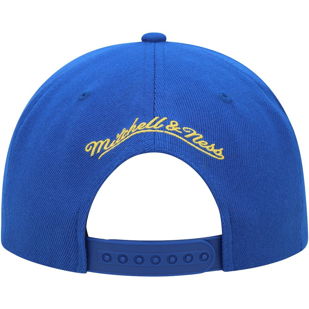 Mitchell & Ness Golden State Warriors Side Core 2.0 Snapback Hat Royal