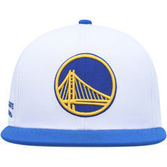 Mitchell & Ness Golden State Warriors Side Core 2.0 Snapback Hat White/Royal