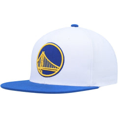 Mitchell & Ness Golden State Warriors Side Core 2.0 Snapback Hat White/Royal