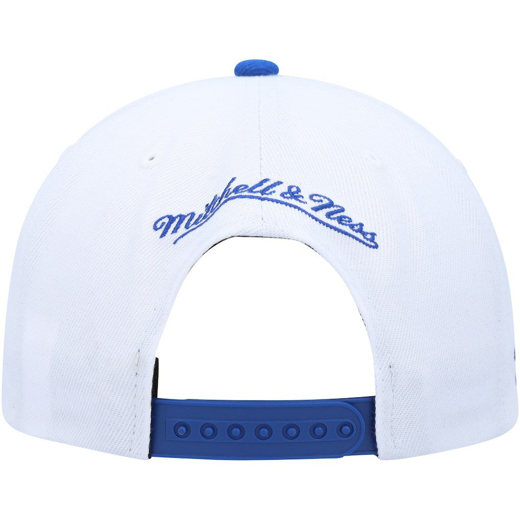 Mitchell & Ness Golden State Warriors Side Core 2.0 Snapback Hat White/Royal