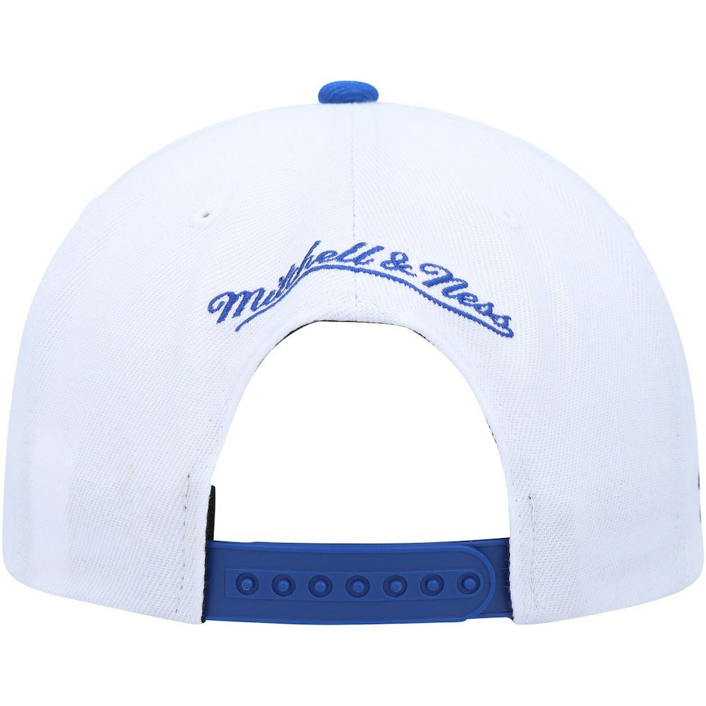 Mitchell & Ness Golden State Warriors Side Core 2.0 Snapback Hat White/Royal