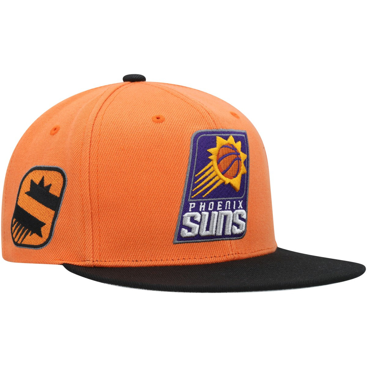 Mitchell & Ness Phoenix Suns Side Core 2.0 Snapback Hat Orange/Black