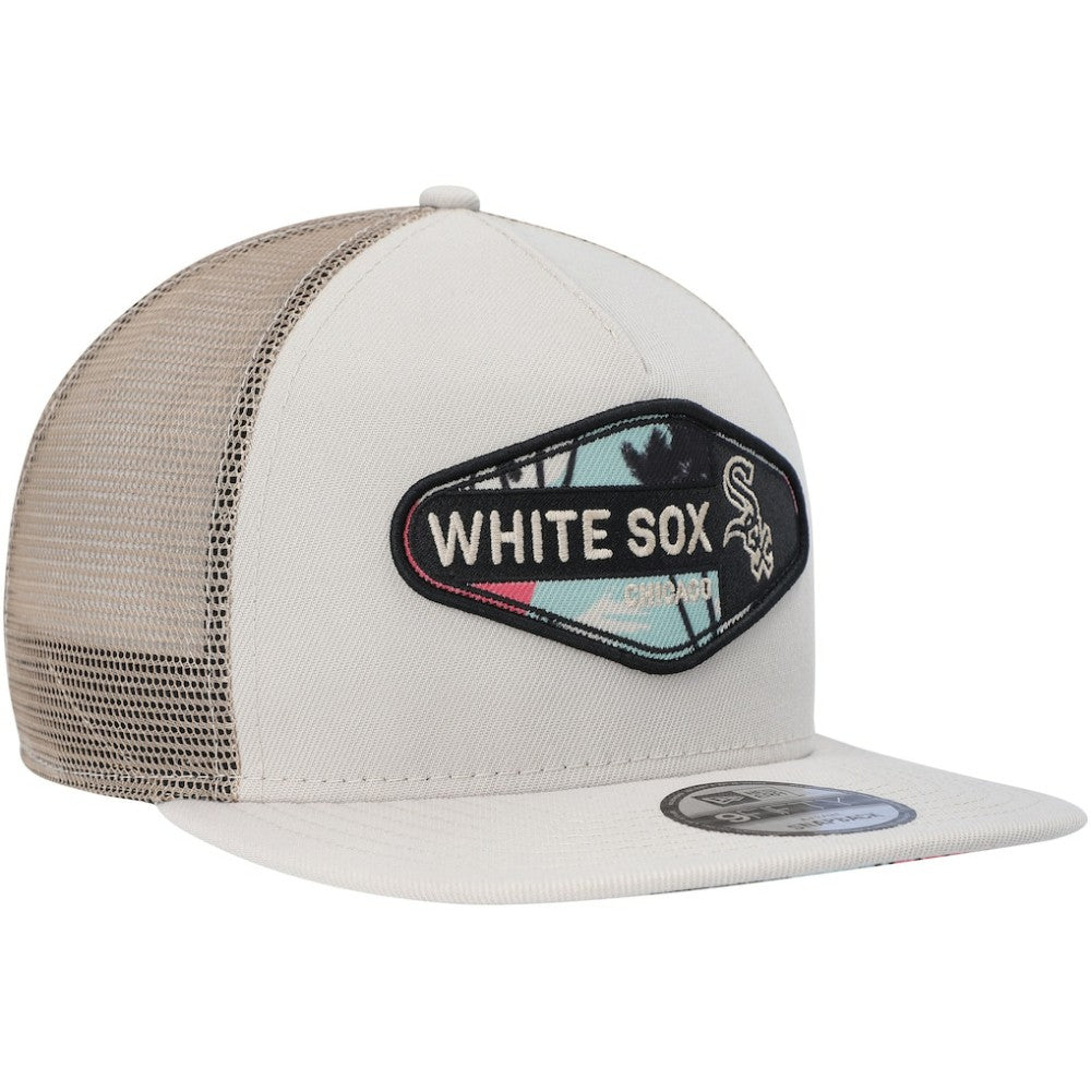 Chicago White Sox New Era Retro Beachin' Patch A-Frame Trucker 9FIFTY Snapback Hat Outlet