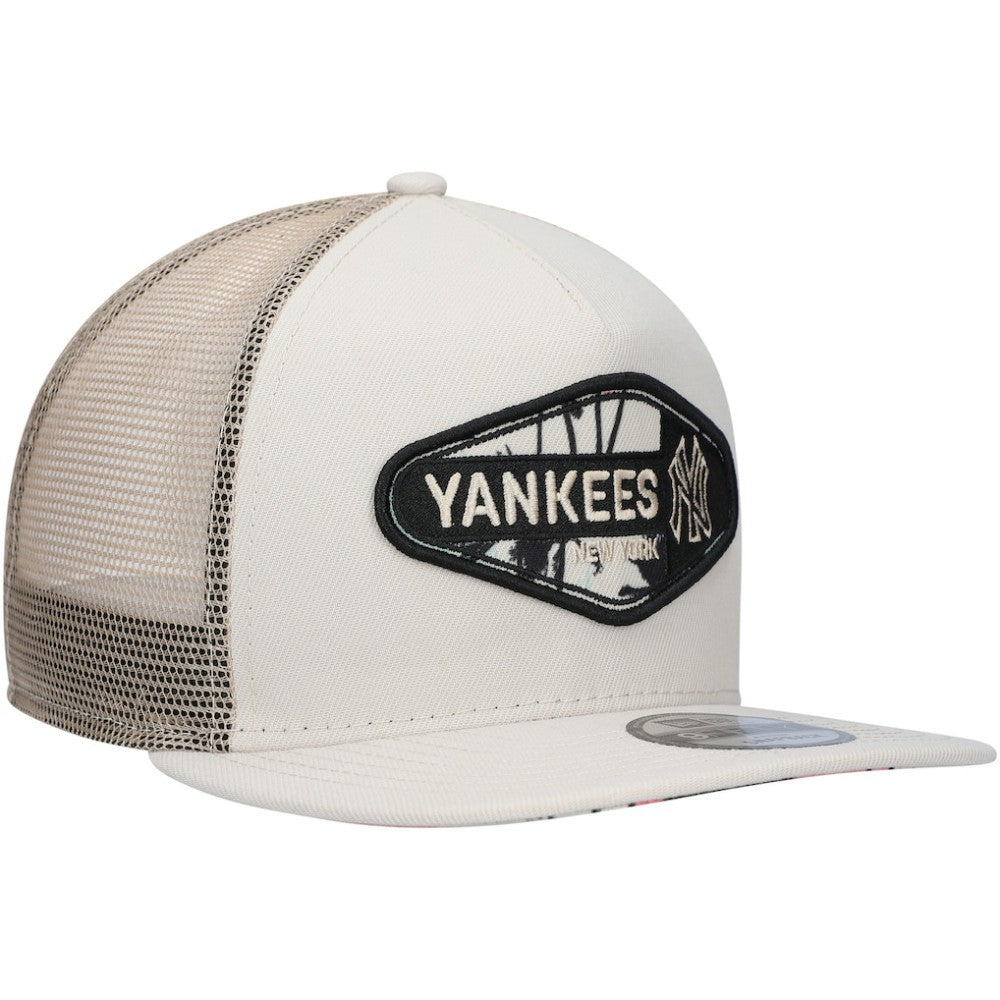 New York Yankees New Era Retro Beachin' Patch A-Frame Trucker 9FIFTY Snapback Hat for sale