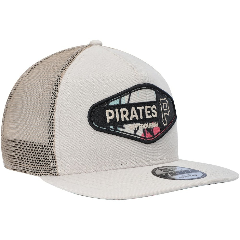 Pittsburgh Pirates New Era Retro Beachin' Patch A-Frame Trucker 9FIFTY Snapback Hat Near Me