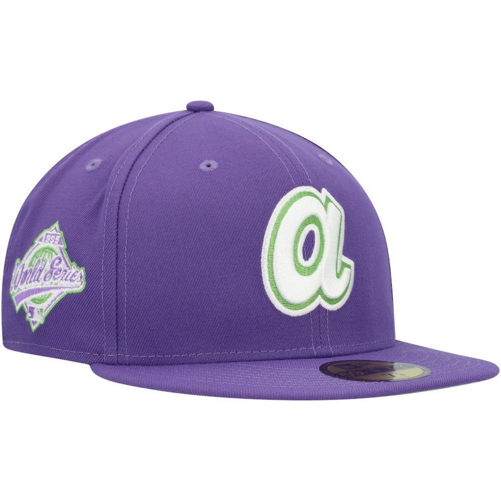 Atlanta Braves New Era Lime Side Patch 59FIFTY Fitted Hat Online