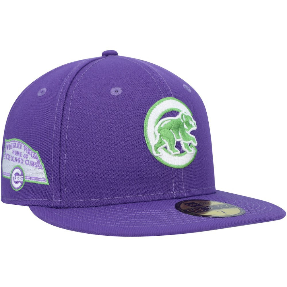 Chicago Cubs New Era Lime Side Patch 59FIFTY Fitted Hat for sale